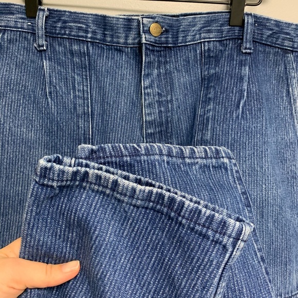 Vintage Pin Stripe Mens LEE Denim Blue Jeans - Picture 7 of 8